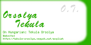 orsolya tekula business card
